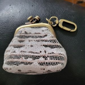Hobo snake skin pattern small change purse